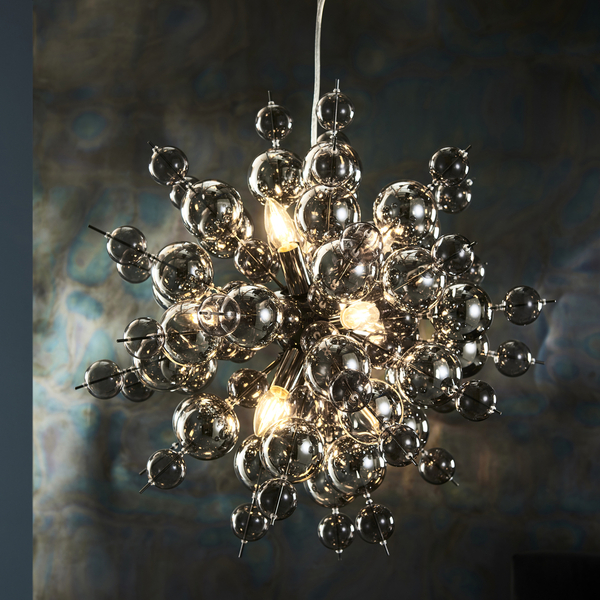 Designerska lampa wisząca L&-181583 Light& szklana bubbles chrom