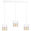 LAMPA wisząca KET1135 metalowa OPRAWA zwis na belce biały złoty