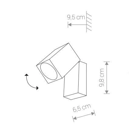 Ogrodowa LAMPA ścienna PRIMM 9551 Nowodvorski zewnętrzna OPRAWA metalowy reflektorek IP54 grafitowa