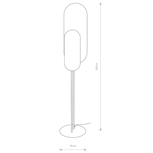 Podłogowa lampa modernistyczna Wheel Lux 7646 Nowodvorski moon czarna złota