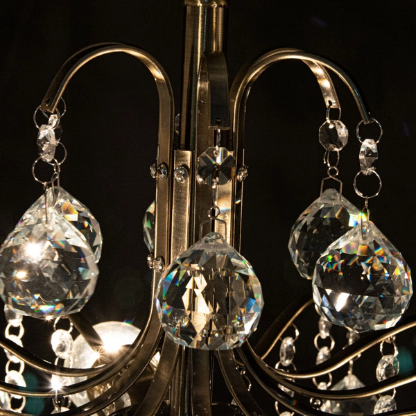 Żyrandol LAMPA wisząca Monte Carlo 6247/3 21QG Elem glamour OPRAWA crystal zwis mosiądz