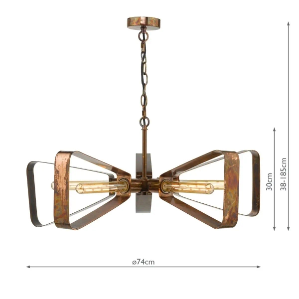 Industrialna lampa wisząca Yavanna YAV0564 strzemię olejowa miedź