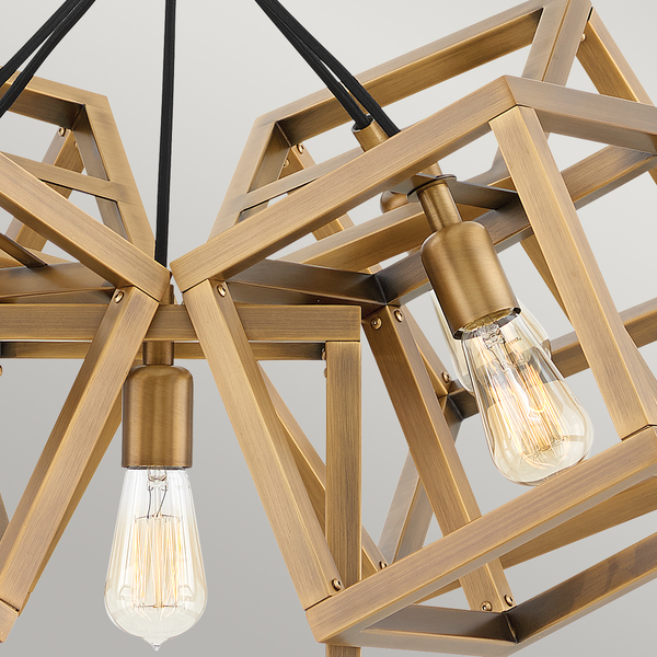 Loftowa lampa wisząca QN-ENSEMBLE5P-BB kostki brązowe
