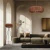 Lampa wisząca z abażurem CAFEE brązowa 31-39248 1xE27 tkaninowa
