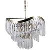 LAMPA wisząca SABRIGA PND-44544-8 Italux glamour OPRAWA na łańcuchu ZWIS kryształki crystals brąz antyczny