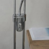 Metalowa lampa podłogowa Rome ROME-CH chrom przezroczysty