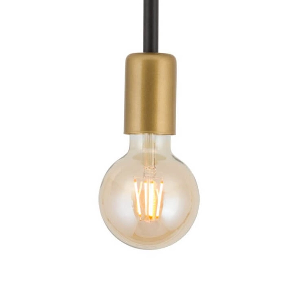 Pojedyncza lampa sufitowa Gino 32376 Sigma loftowa czarna złota