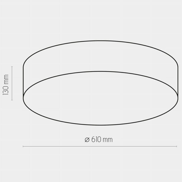 Przedpokojowy plafon Rondo 1584 TK Lighting okrągły z tkaniny grafitowy