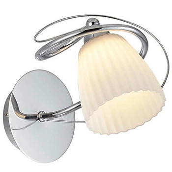 Ścienna lampa do salonu Tipene MW15105-1CR Italux szklana chrom biała