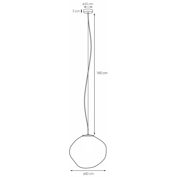 Lampa zwisająca dekoracyjna Cloe 11067103 Kaspa nieregularna biała chrom