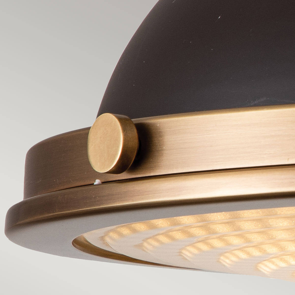 Sufitowa lampa retro Amelia HK-AMELIA-F-M-RB metalowa brązowy czarny