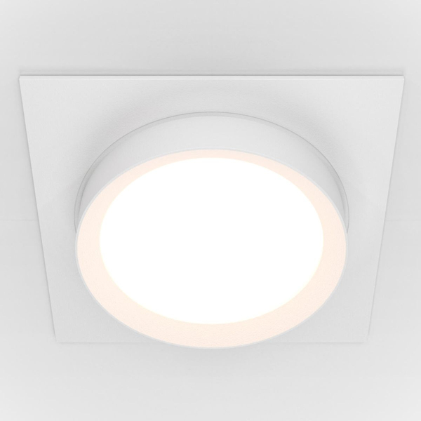 Wpust lampa sufitowa Hoop DL086-GX53-SQ-W okrągła biała