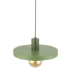 Wisząca lampa do jadalni Sila 10761 dysk zwis zielony
