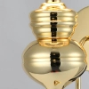 Kinkiet ścienny z abażurem Queen MB-8046-18 gold Step hampton złoty