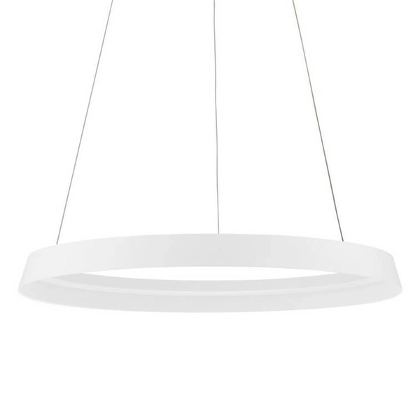 Zwisająca lampa pierścień BATALLAS LE44782 LED 52W 3000K nad łóżko biały