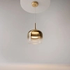 Szklana lampa wisząca Spirito MOD286PL-L18G3K LED 12W 3000K złoty
