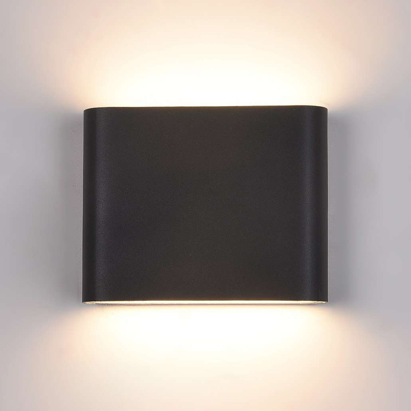 Zewnętrzna LAMPA ścienna ROMANO PL-206B Italux elewacyjna OPRAWA prostokątny kinkiet LED 6W 3000K outdoor IP54 czarny