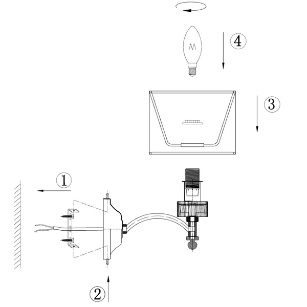 Kinkiet LAMPA ścienna ALICANTE MOD014WL-01N Maytoni abażurowa OPRAWA glamour nikiel