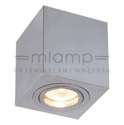 Spot LAMPA sufitowa Lago Bianco Orlicki Design regulowana OPRAWA metalowa kostka cube biała