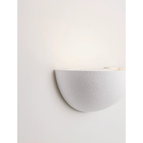Półkulisty ścienny kinkiet do łazienki TORENAO LE45569 biały