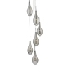Wisząca lampa kaskadowa Seta SET6410 do salonu krople chrom