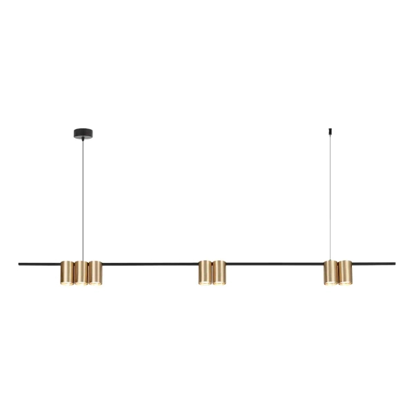 Lampa wisząca tuba GENESIS ML0372 metalowa czarna złota