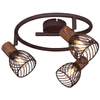 Sufitowa LAMPA retro ISABELLE 54817-3 Globo plafon OPRAWA metalowa spirala art deco rdzawa