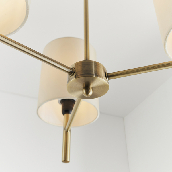 Lampa sufitowa do salonu BRIO-3AB Endon potrójna biała