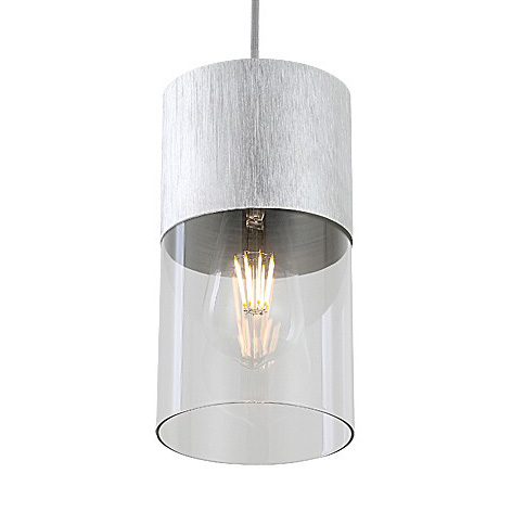 Wisząca lampa szklana Zelkova 3154 zwis nad wyspę do kuchni aluminium