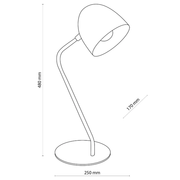 Biurkowa lampka Soho 5036 do gabinetu minimalistyczna czarna