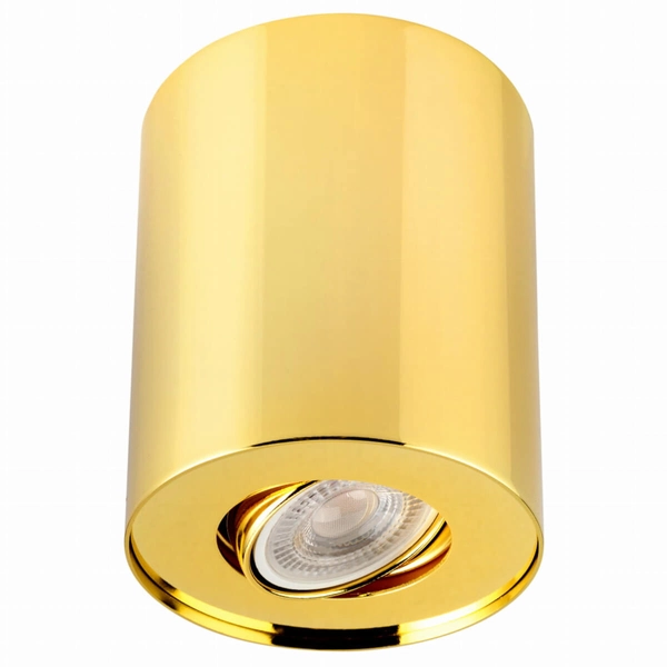 Złoty downlight sufitowy Pilaros metalowa lampa do holu