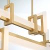 Lampa wisząca prostokątna Inizio QN-INIZIO-LP-S-BG LED 46W 3000K złoty