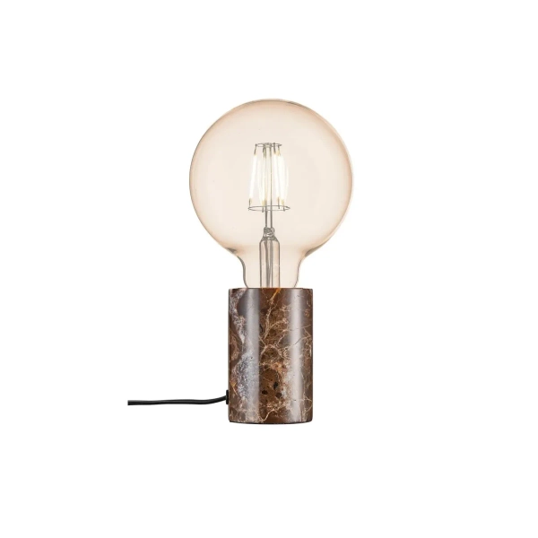 Marmurowa lampa stołowa Siv 45875018 do sypialni brązowa