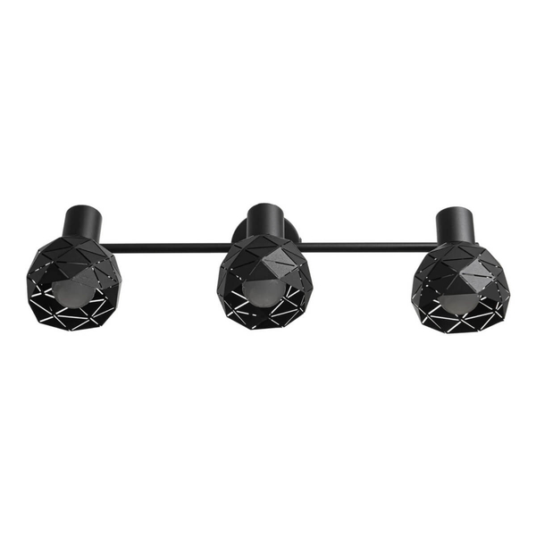 Regulowana LAMPA sufitowa REUS LP-8069/3WS BK Light Prestige metalowa OPRAWA geometryczny spot czarny