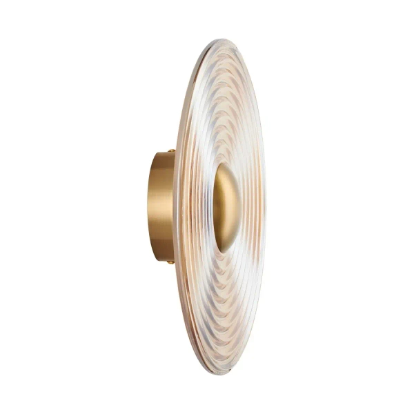 Kinkiet ścienny HELIOS ST-X007W bursztynowy złoty metalowy szklany LED 3W 3000K do salonu