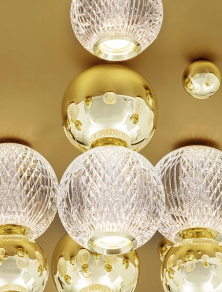 Nowoczesna lampa sufitowa Ponce do jadalni LED 86W 3200K złota