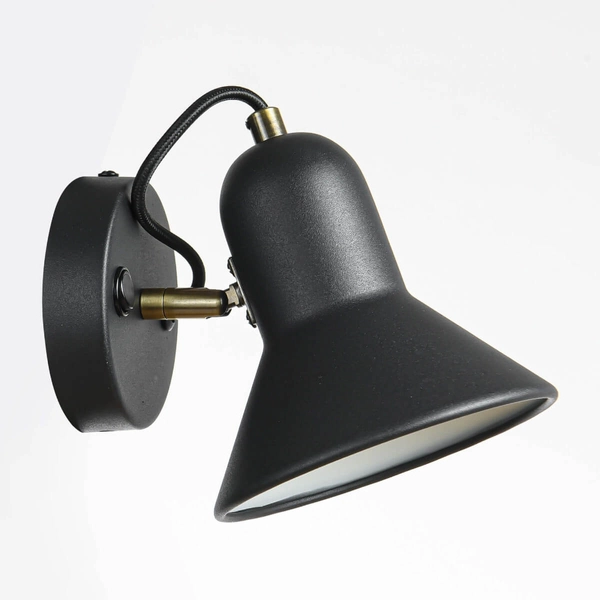 Industrialna LAMPA ścienna ASTAMA LP-1122/1W BK Light Prestige metalowa OPRAWA kinkiet regulowany czarny