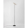 Podłużna lampa podłogowa FARDANO LE45626 do salonu tuba czarna brązowa