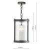 Industrialna lampa wisząca Bianka BIA0122 na łańcuchu czarny