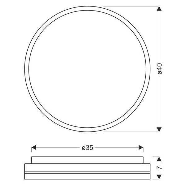 Pokojowy plafon Montana 14-11312 LED 24W 4000K biały złoty