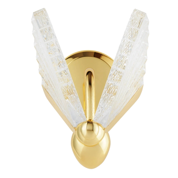 Ozdobny kinkiet ścienny Bee ST-W0612-1S LED 7W 3000K motyl szkło złoty