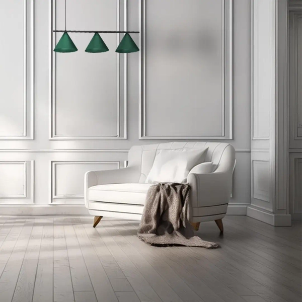 Regulowana zwisająca lampa CAPITAL MLP1530 do kuchni czarno zielony