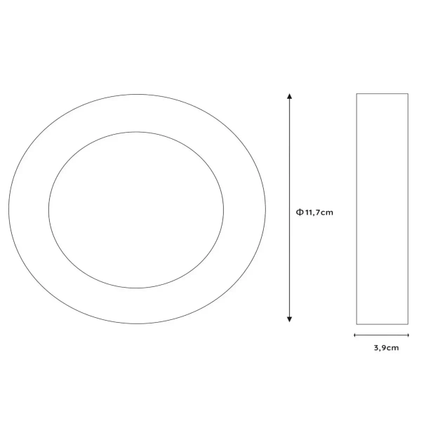 Lampka okrągła przysufitowa BRICE-LED 28116/11/30 LED 8W 3000K IP44 czarny