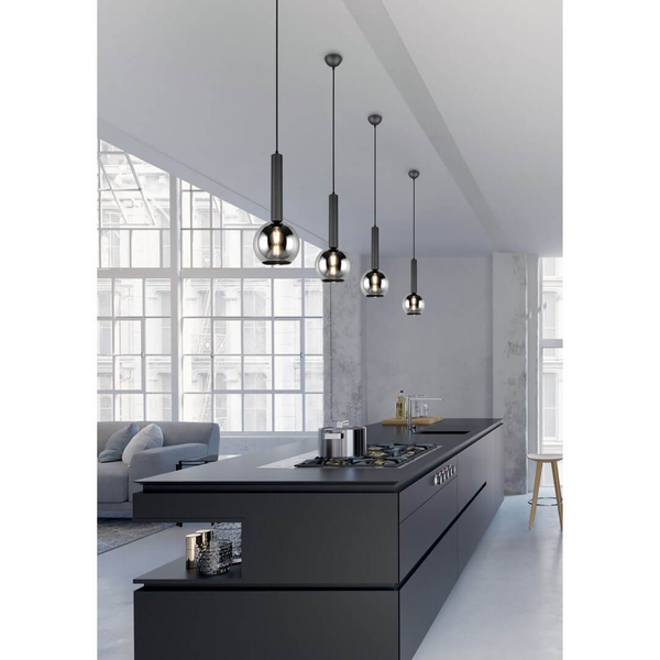 Zawieszana lampa na belce CLAYTON 310300532 Trio balls czarny