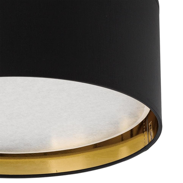 Okrągły plafon Bilbao 3432 TK Lighting okrągły salonowy czarny złoty
