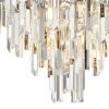 Sufitowa lampa glamour Fuentes FUE4850 kryształowa do jadalni chrom