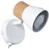 Metalowa lampa ścienna Moka 75711/75 korek biała