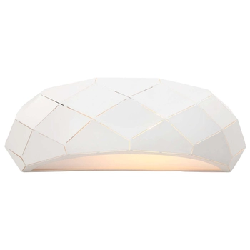 Kinkiet LAMPA ścienna REUS LP-8069/1W WH Light Prestige geometryczna OPRAWA półokrągła przyścienna biała