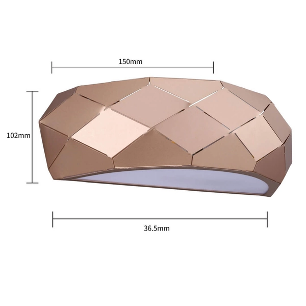 Półokrągła lampa ścienna Reus LP-8069/1W GD Light Prestige złota