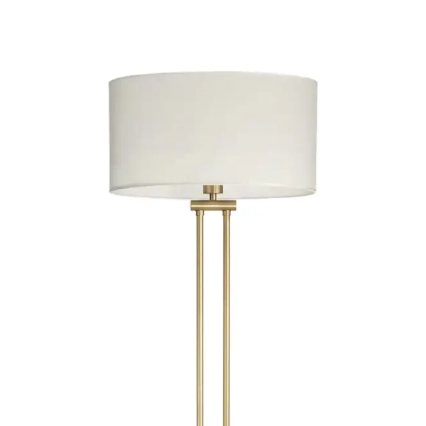 Lampa stojąca art deco ATHENS z kloszem mosiężna metalowa 1xE27 do salonu F01767BR-WH